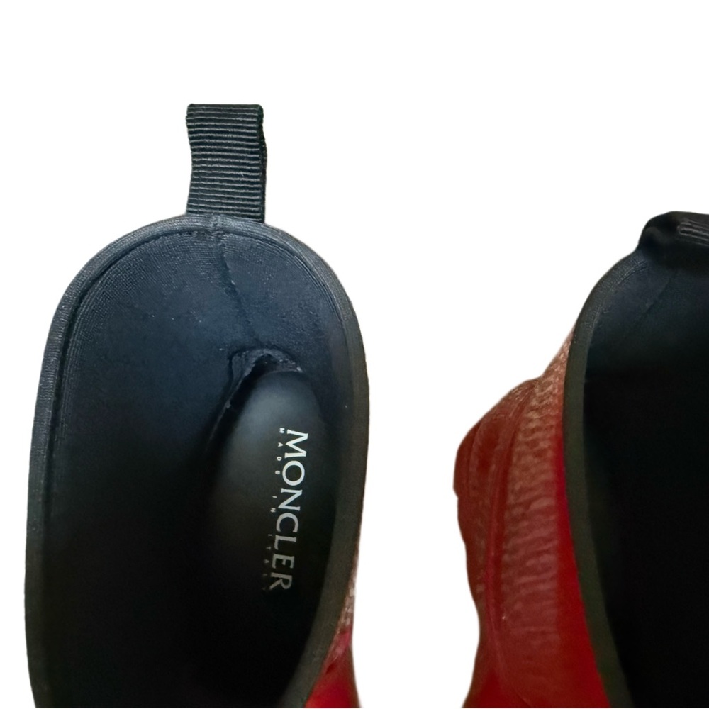 -SOLD -AUTHENTIC MONCLER sexy Glossy Red Rain Boots EU 40 US 9.5 - Picture 13 of 15